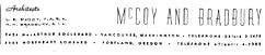 McCoy & Bradbury Architectural Office Letterhead - 1960